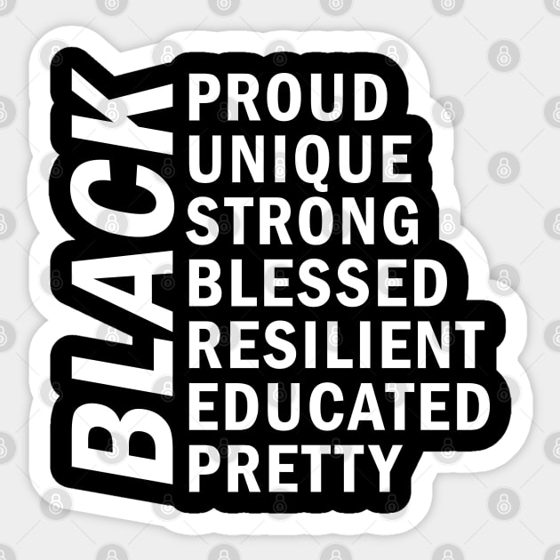 Black Matters, Black Lives Matter, Black Pride, African American Sticker by UrbanLifeApparel